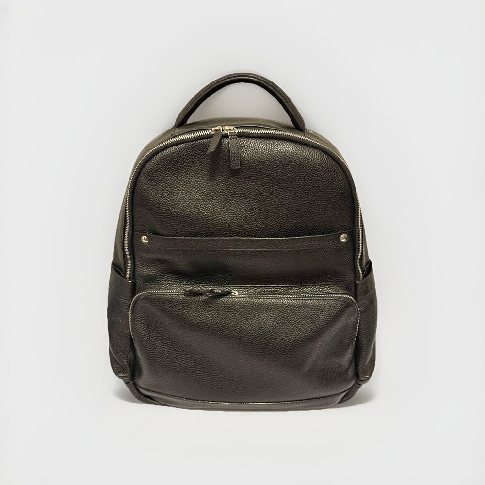Royce New York for DELTA Million Miler Black Pebble Leather Backpack